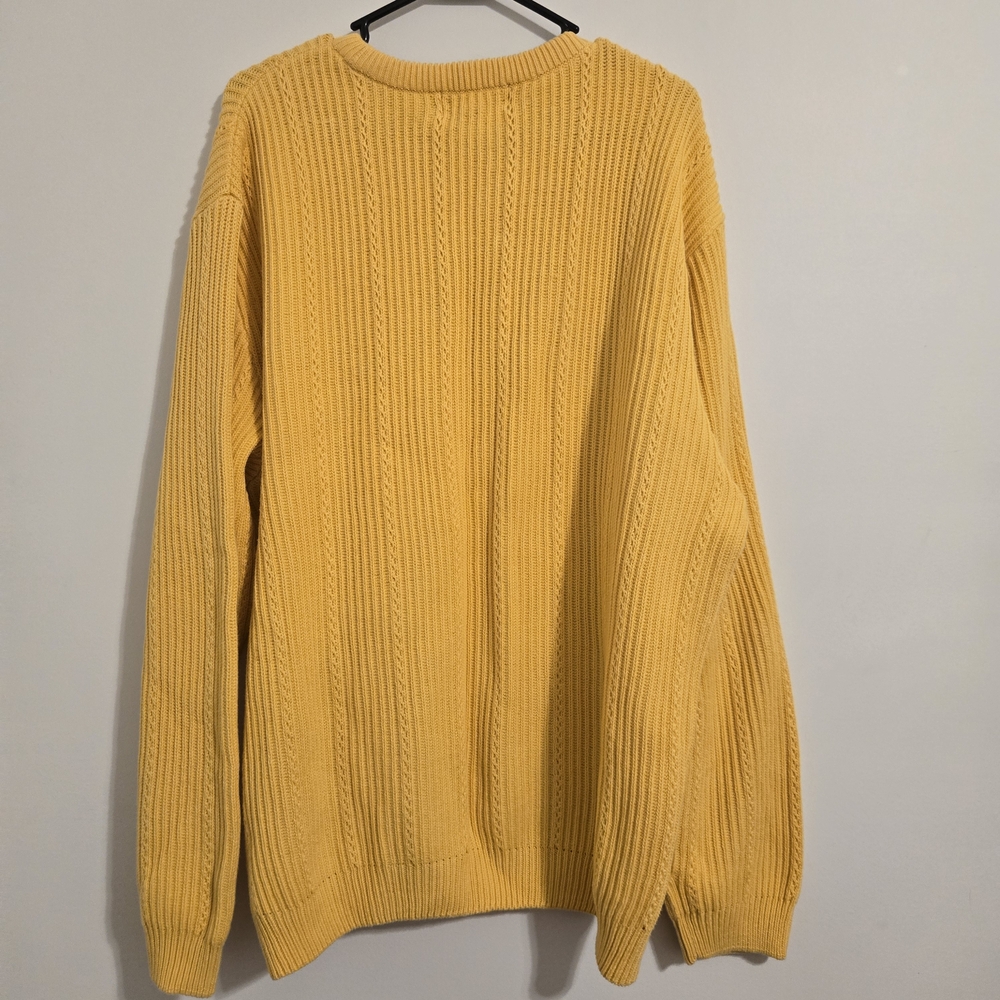 Chaps Men's Yellow Sweater Preppy Sz XL - Picture 6 of 6
